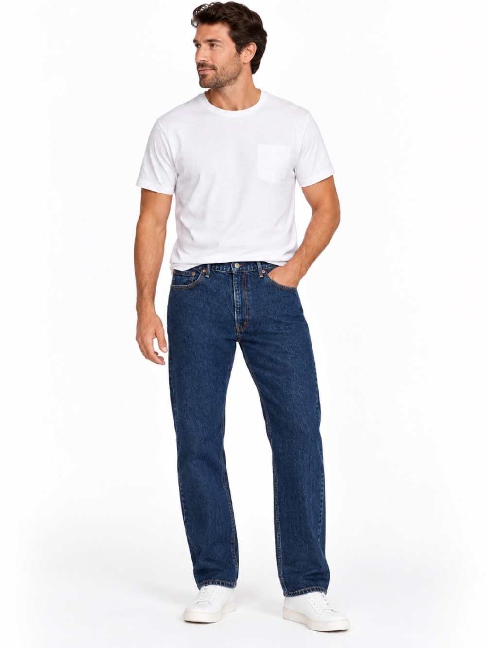 Levi's 505 Men's Medium Wash Workwear Western Grunge Classic Denim Jeans Size 38